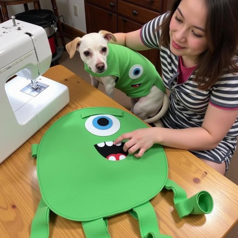 DIY Monsters Inc Dog Costume