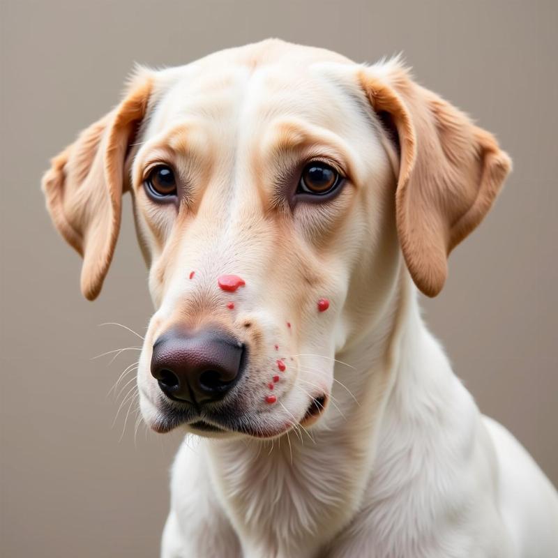 Dog Showing Allergic Reaction Symptoms