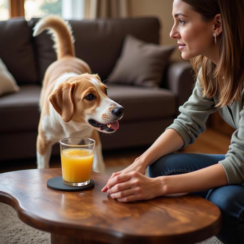 Dog Barking at Moving Guest