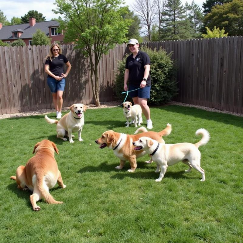 Dog Playtime at West Lafayette Boarding Facility