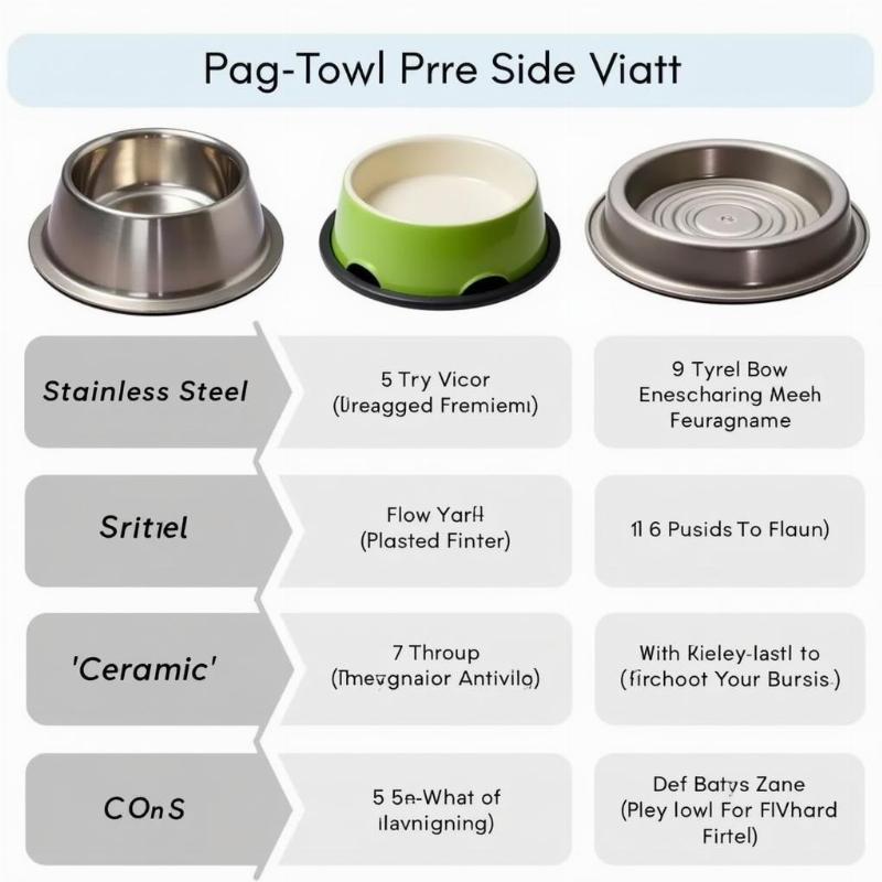 Comparing different materials for dog bowls