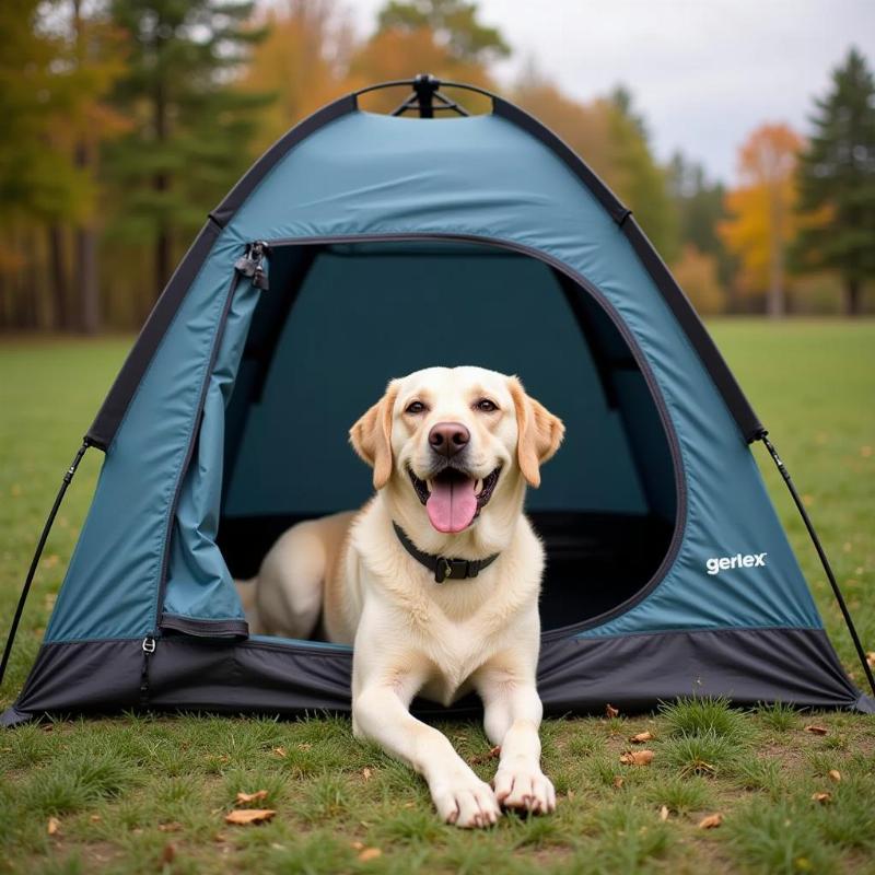 Dog Camping in Big Agnes Dog House 4 Tent