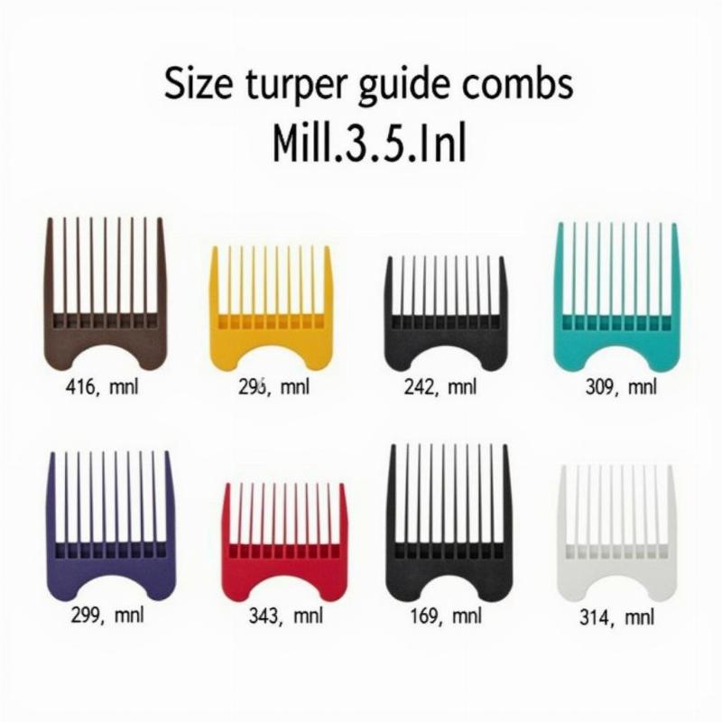 Dog Clipper Guide Combs Size Chart (mm)