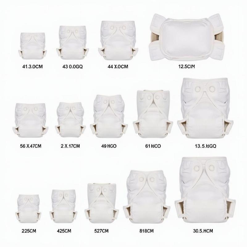 Different sizes of dog diapers