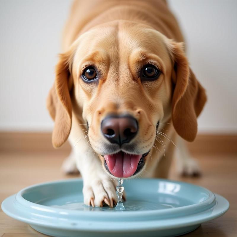 Dog Drinking Water