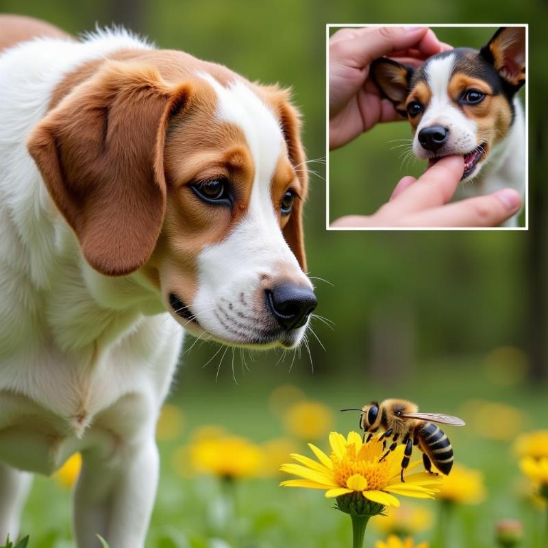 Dog Eating a Carpenter Bee