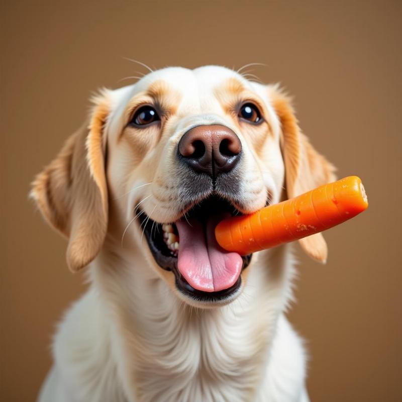 Dog Enjoying a Healthy Treat