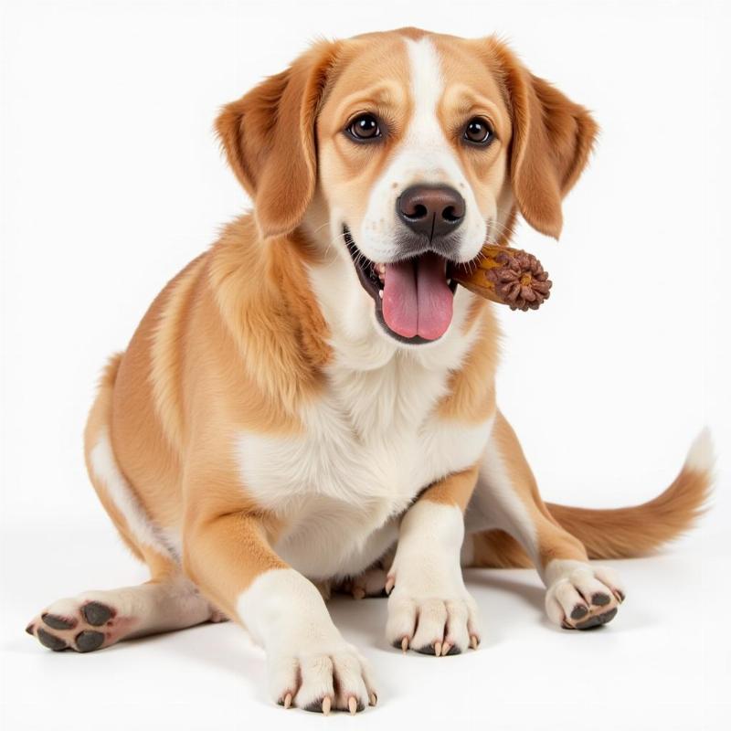 Dog Enjoying a Healthy Treat