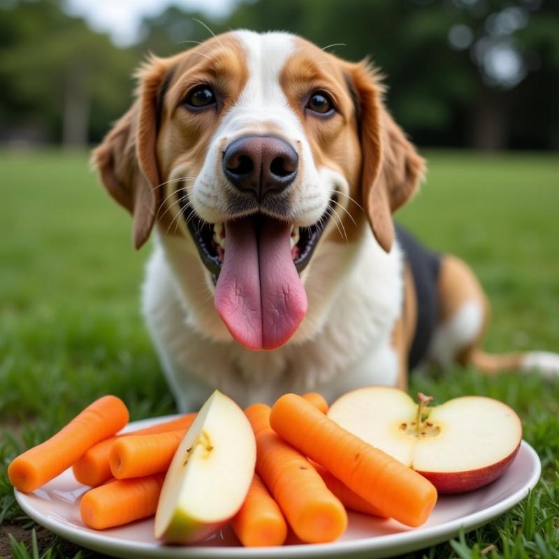 Dog Enjoying Healthy Treats