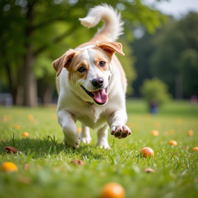 A dog enjoying a Mooresville park