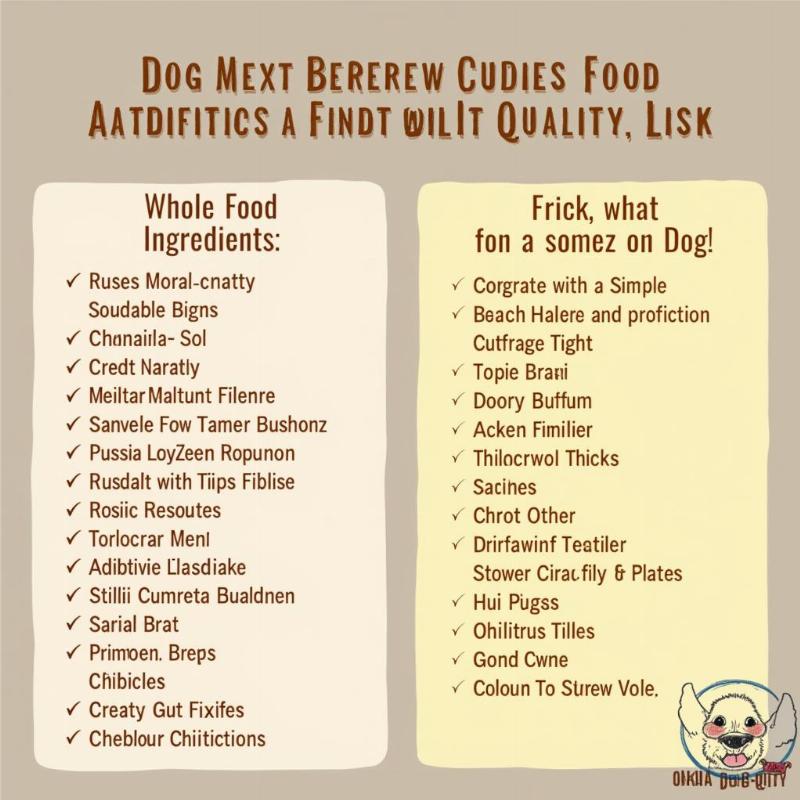 Dog Food Ingredients List