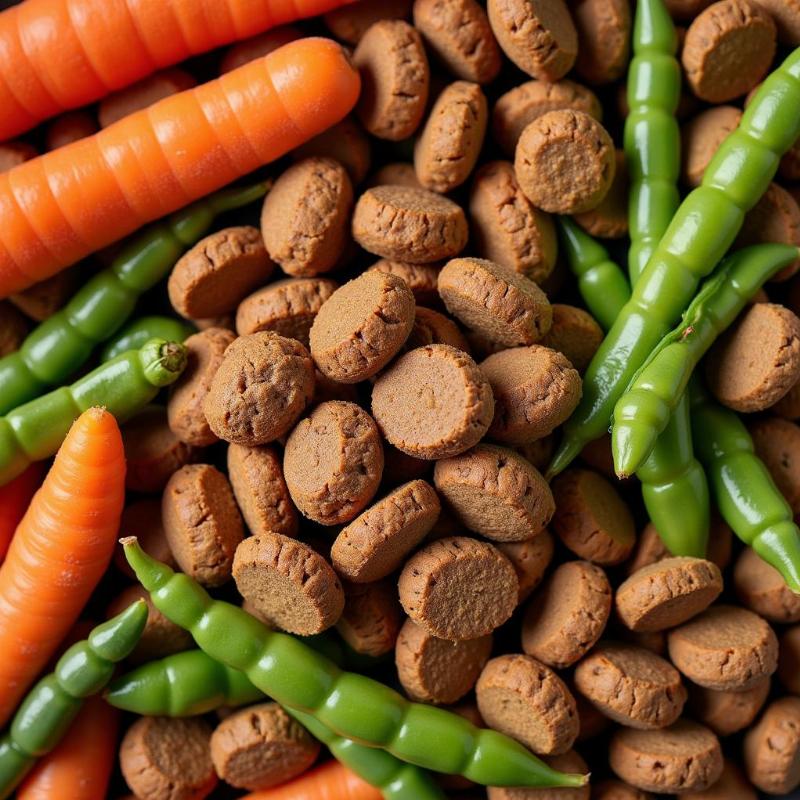 Dog Food Ingredients Close-Up