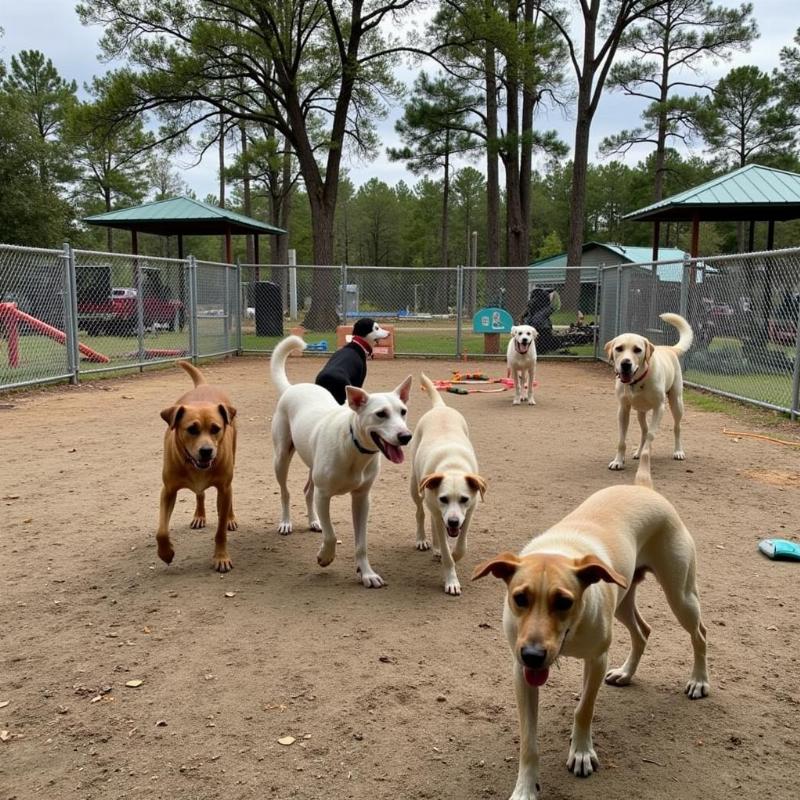 Dog Playtime at a Spring Hill Kennel