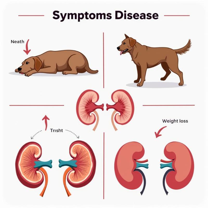 Hình ảnh các triệu chứng bệnh thận ở chó
