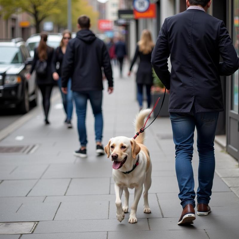 Dynamism of a Dog on a Leash