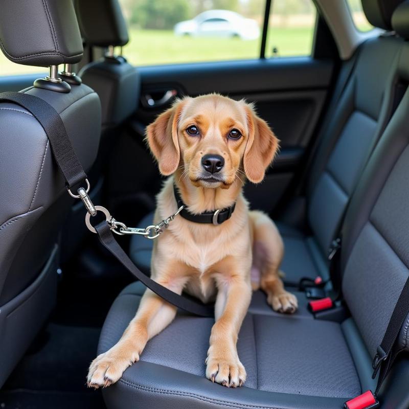 Dog Leash with Seat Belt Buckle for Safety