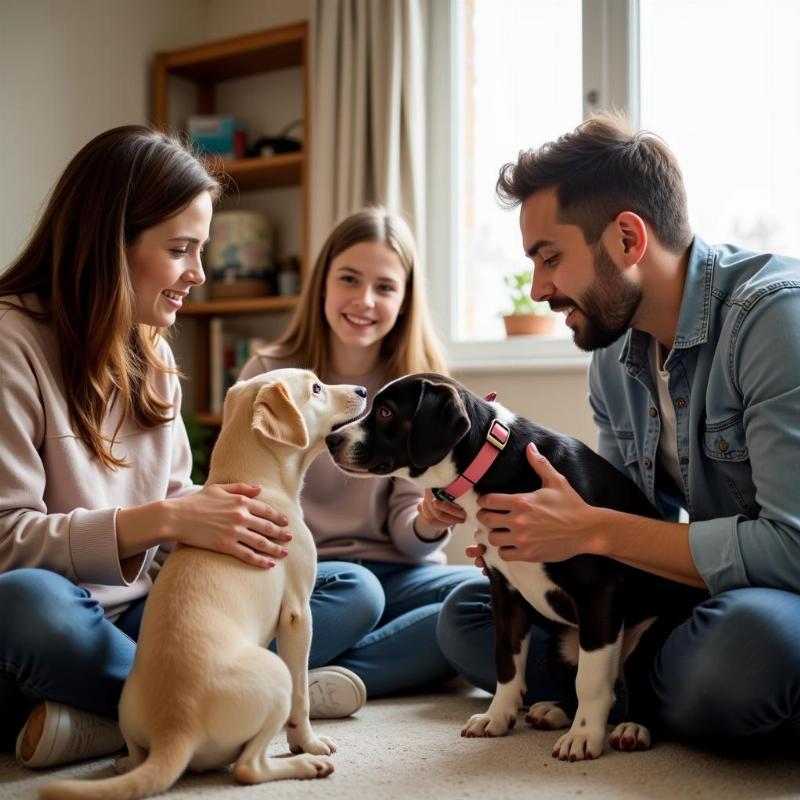 Dog Meeting Foster Family