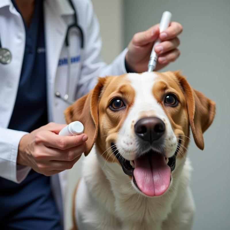 Dog Receiving Ivermectin Treatment