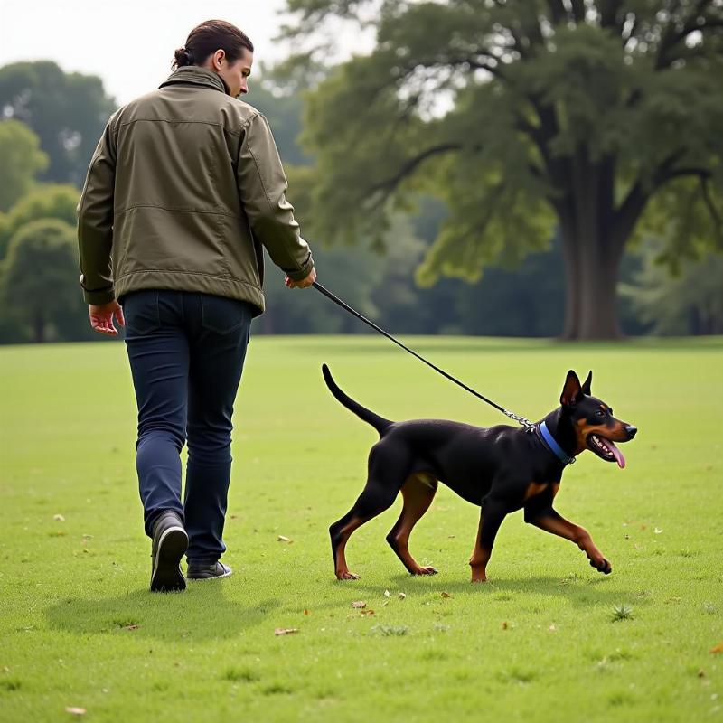 Dog Show Training with Collar and Lead