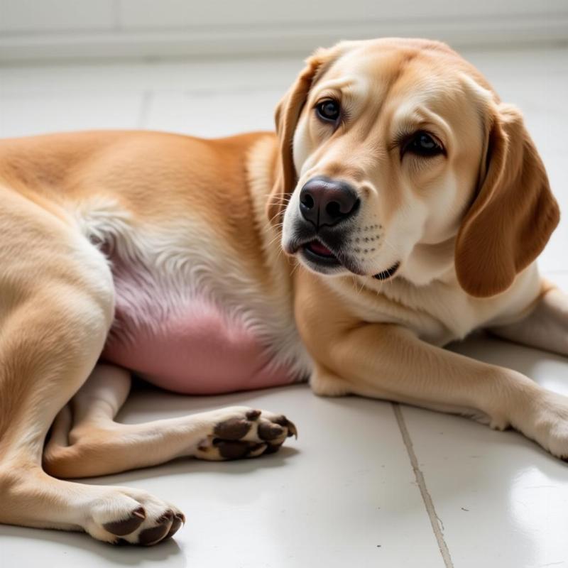 Dog Showing Signs of Abdominal Pain