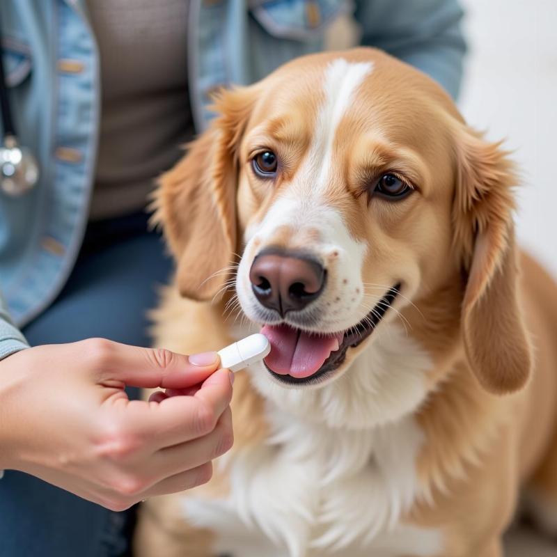 Dog Taking Heart Medication