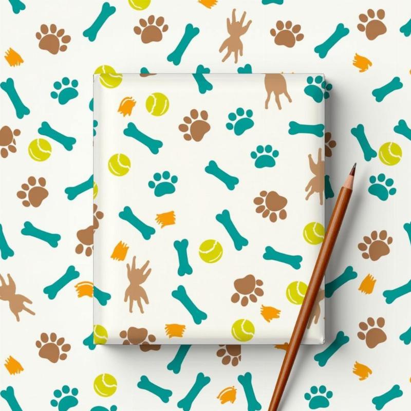 Dog-themed gift wrap