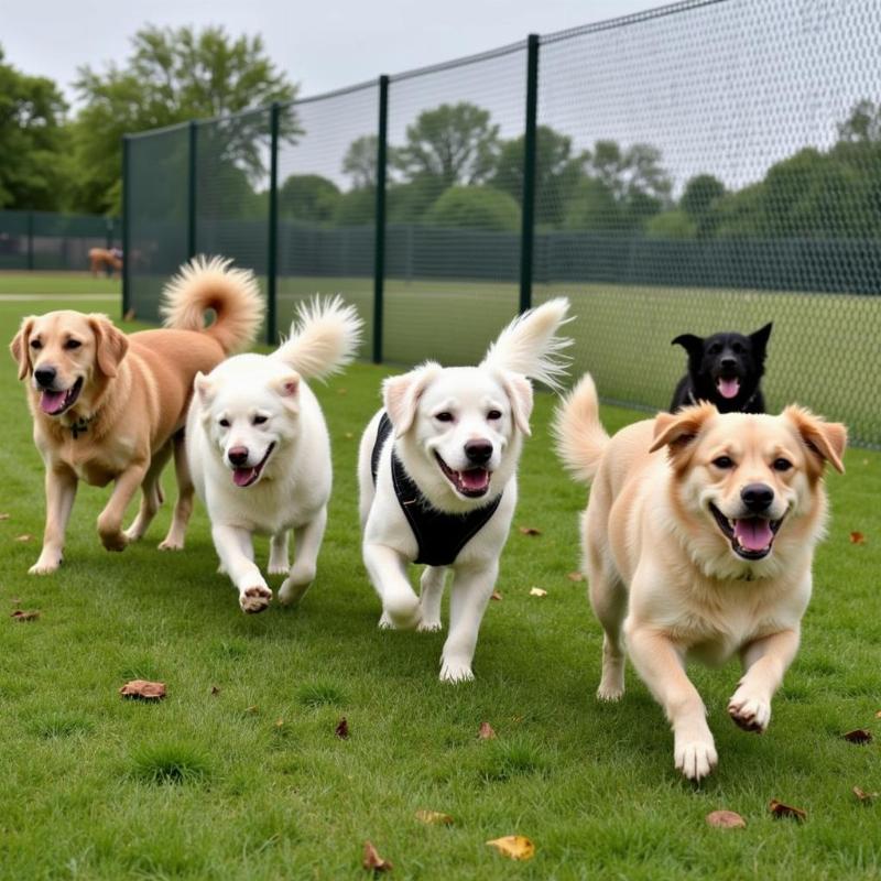 Dogs Playing at a Fond du Lac Dog Park