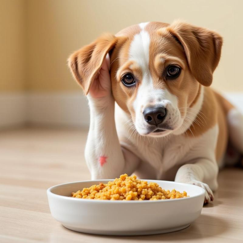 Dog with Couscous Allergy