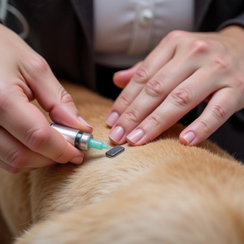 Dog with Microchip