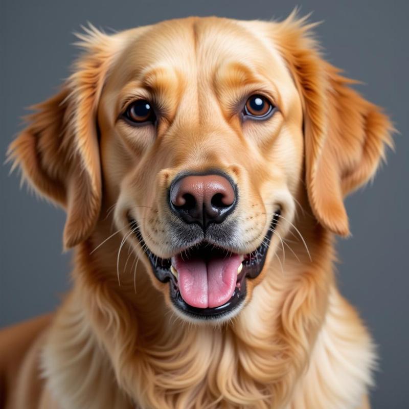 A dog with a healthy, shiny coat