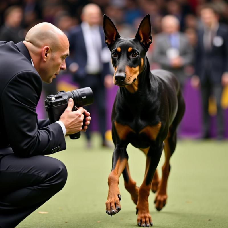 Don Meyer capturing an action shot at a dog show