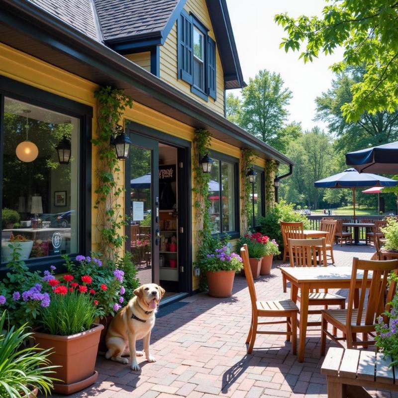 Dog-friendly patio in Door County