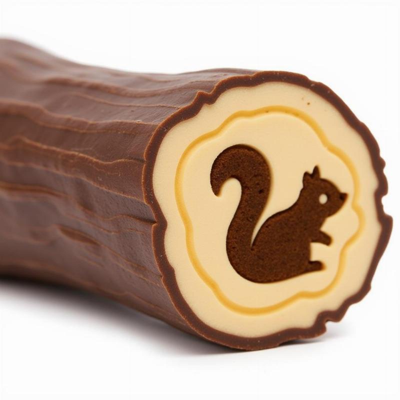 Durable Rubber Log with Squirrel Scent