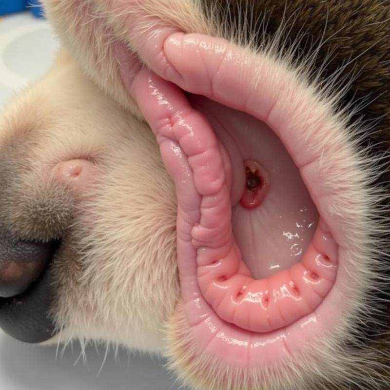 Dog Before Episioplasty Vulvoplasty