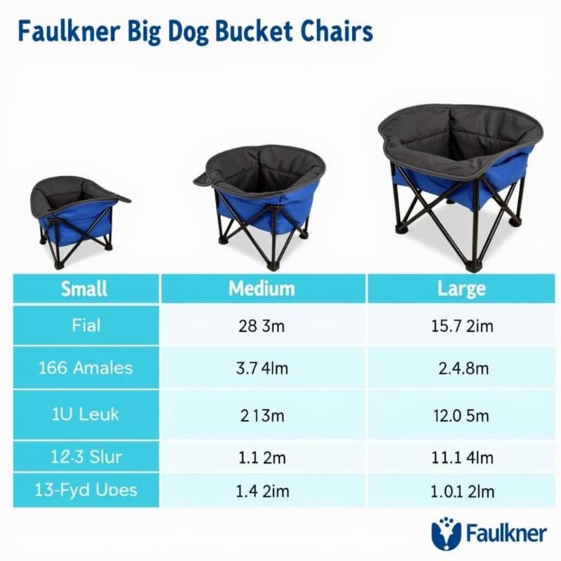 Comparing sizes of Faulkner Big Dog Bucket Chairs