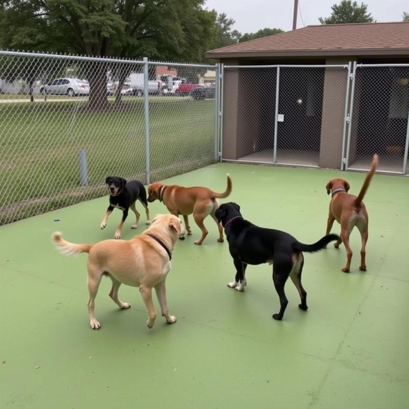 Dog Playtime at a Gatlinburg Kennel