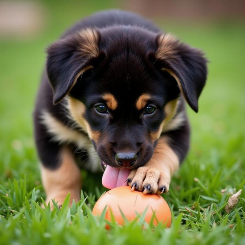 German Shepherd Bernese Mountain Dog Mix Puppy Playing