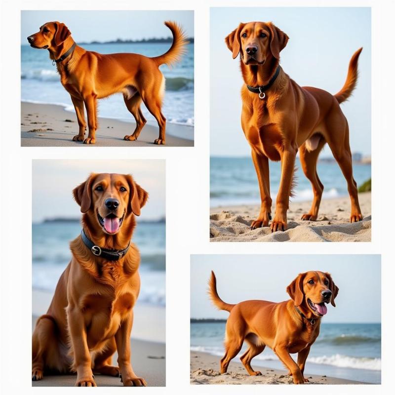 Red dog breeds suitable for the beach