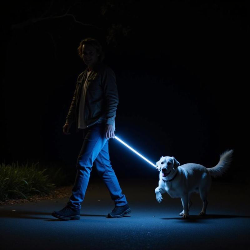 Glow-in-the-Dark Dog Leash for Night Safety