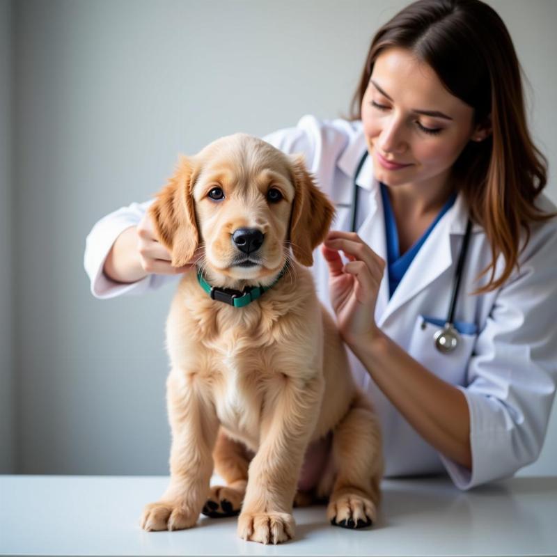 Goldendoodle Vet Visit