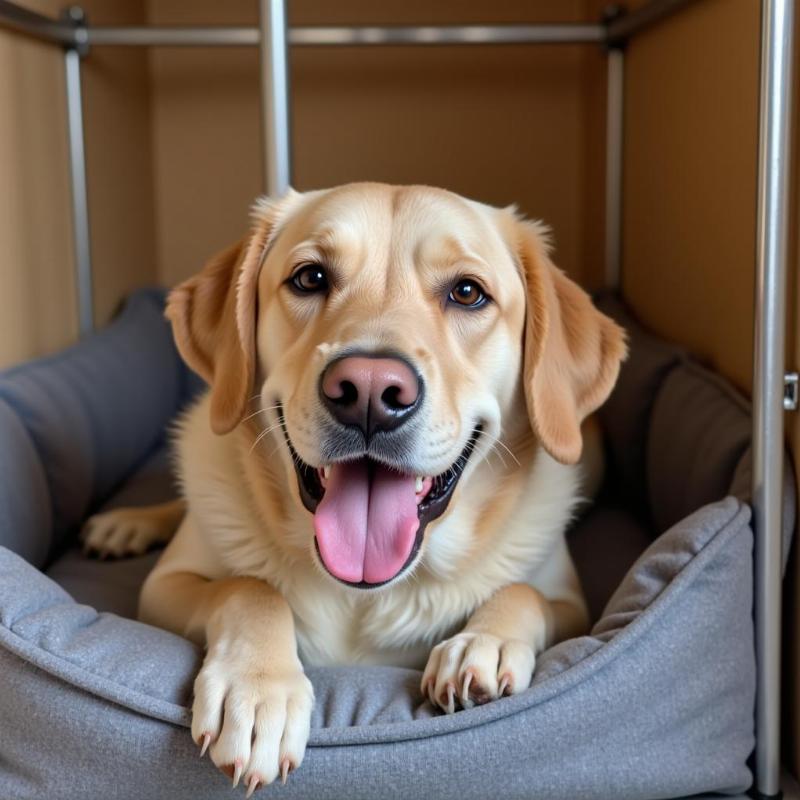 Happy dog at a boarding facility in Southaven, MS