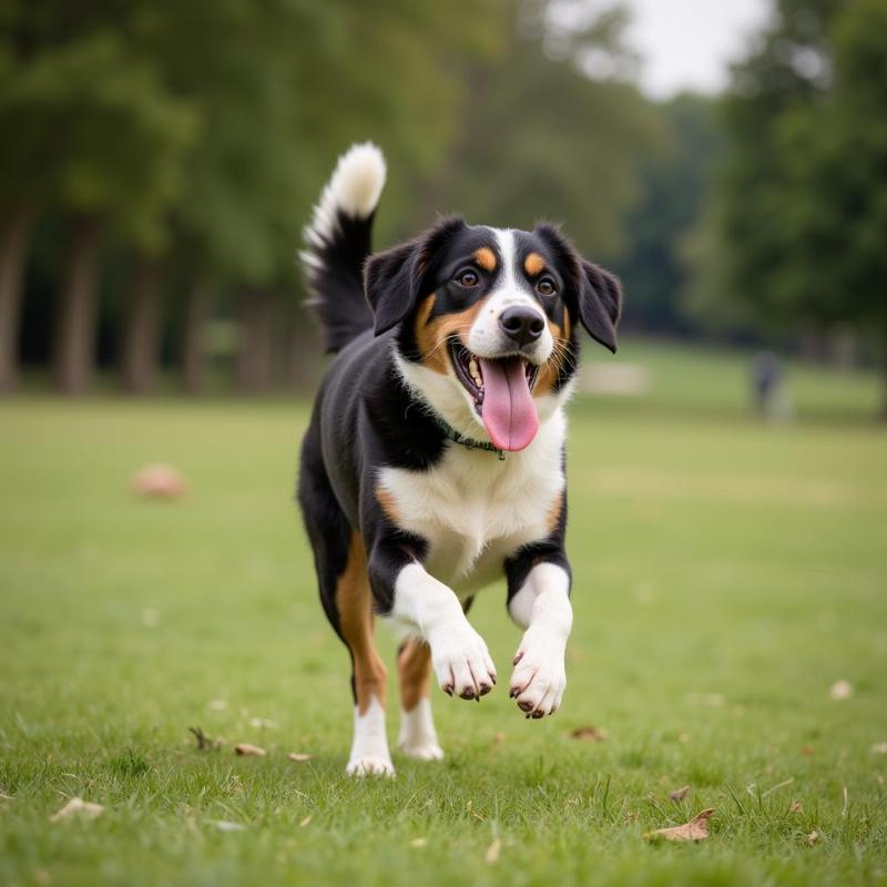 Happy, healthy dog after vaccination