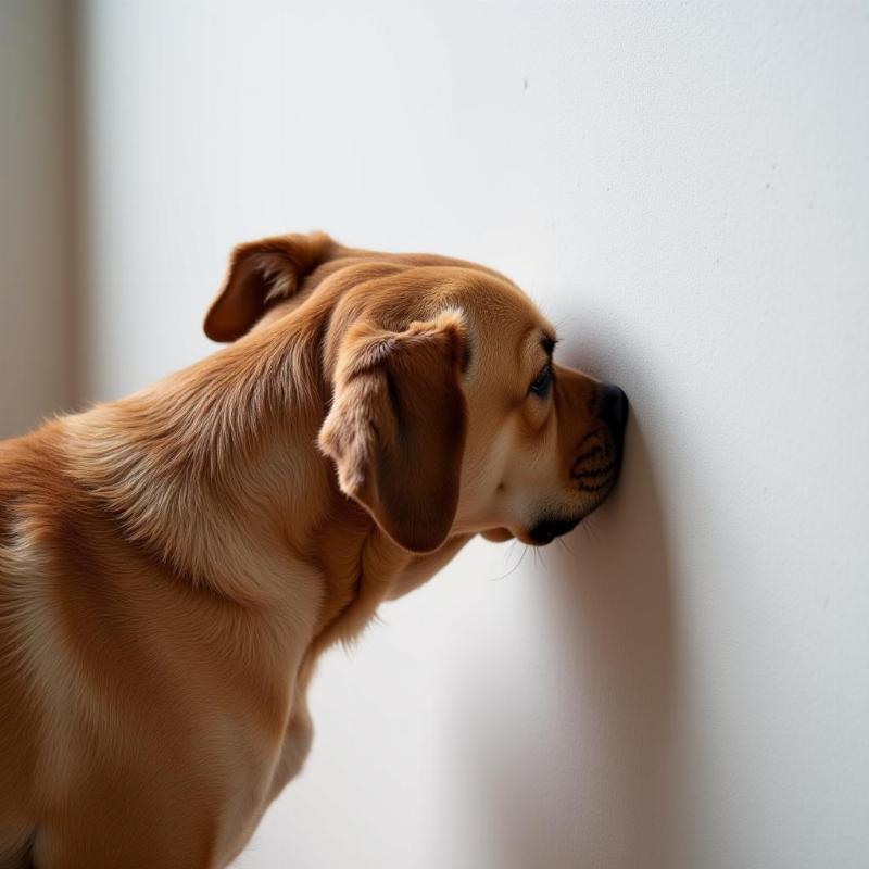 Dog Exhibiting Head Pressing Behavior