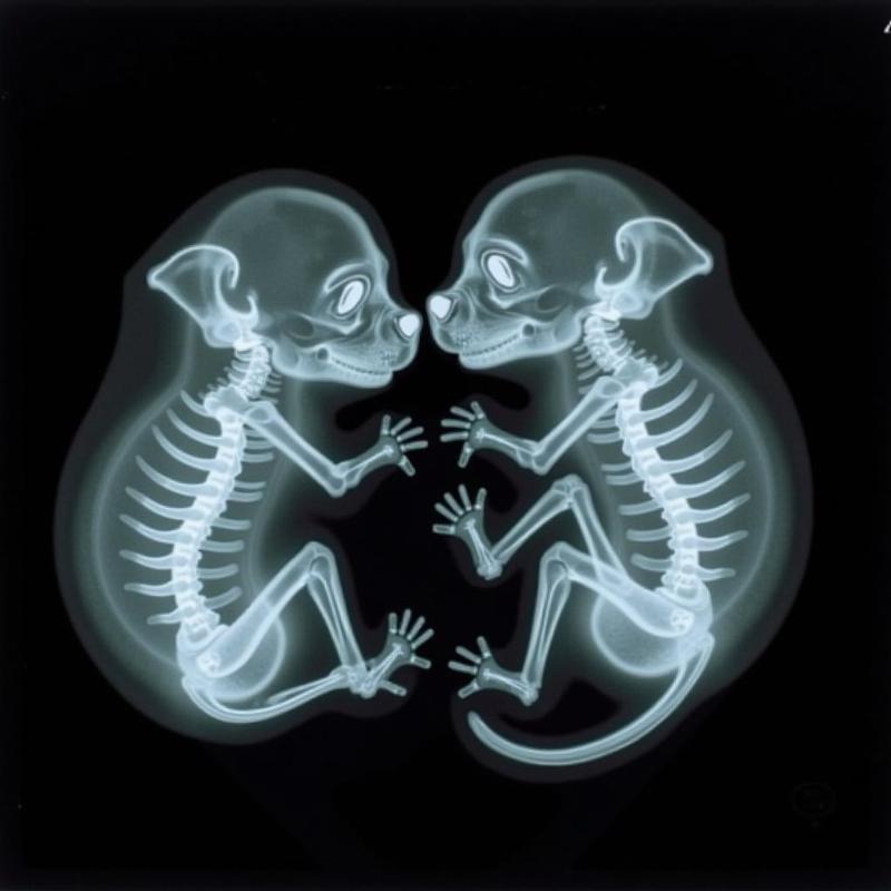 Healthy puppy skeletal development on x-ray