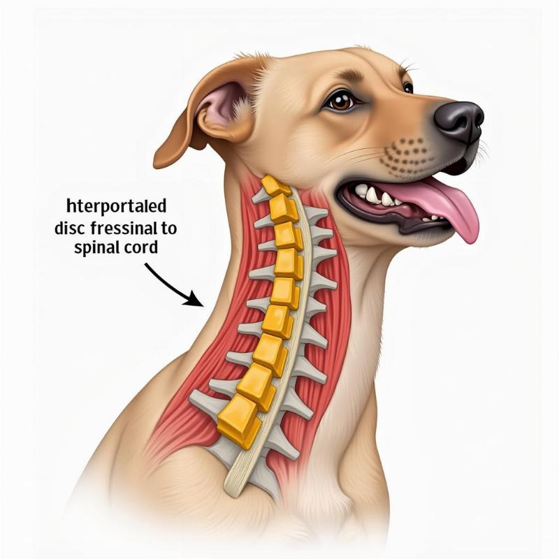 Anatomy of a Herniated Disk in a Dog's Neck