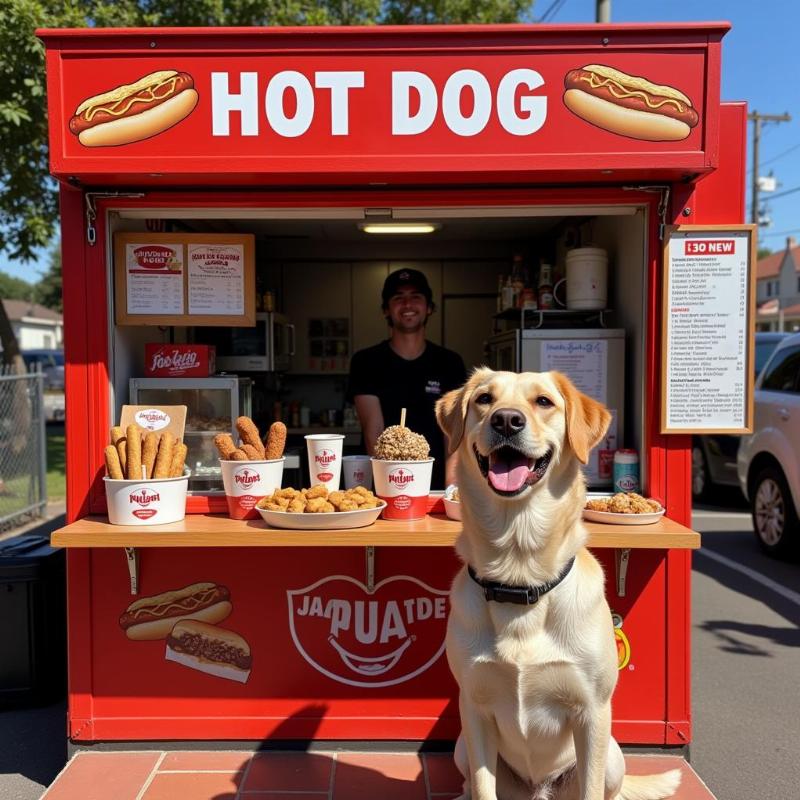 Hot Dog Stand Selling Dog Treats