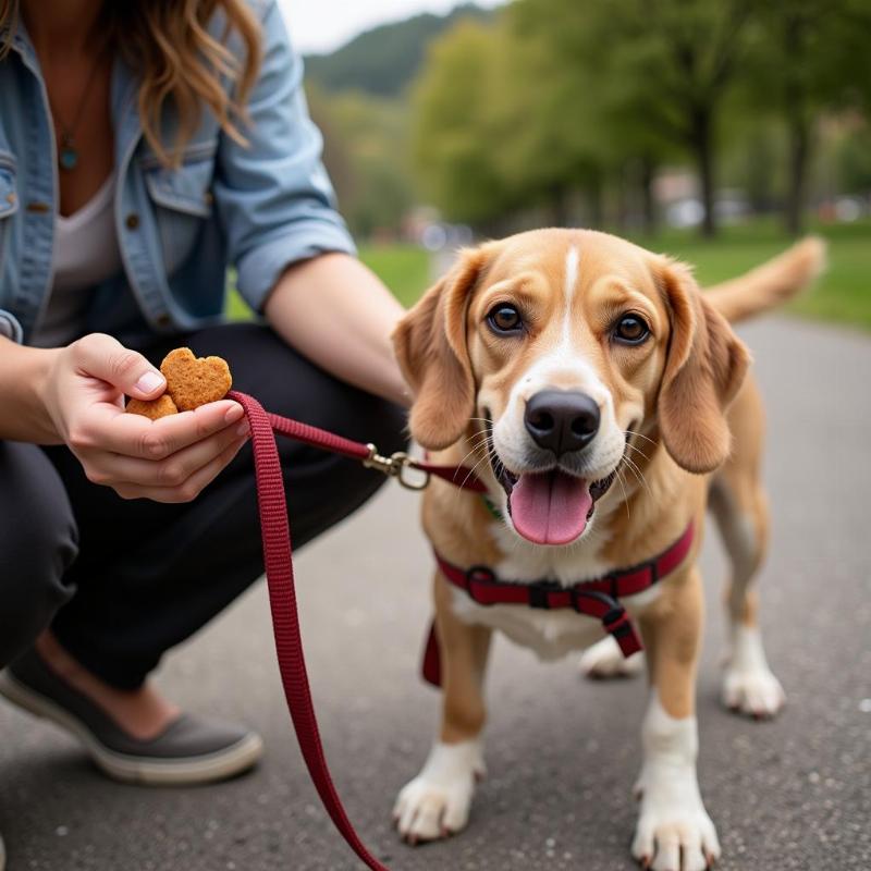 Training a Rescue Dog with a Leash