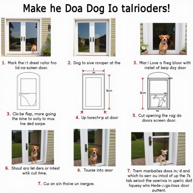 Installation guide for a dog door on a sliding glass door