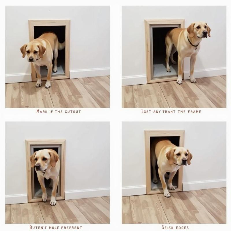 Step-by-step guide for installing a dog door on a wall