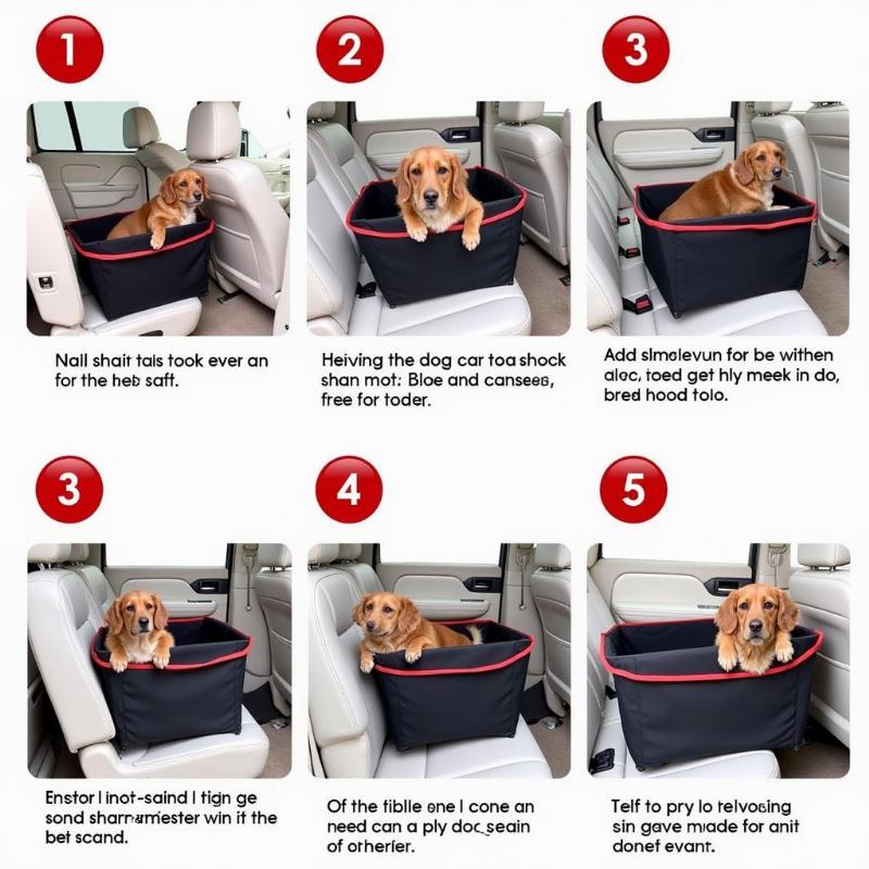 Steps to install an extra large dog console car seat